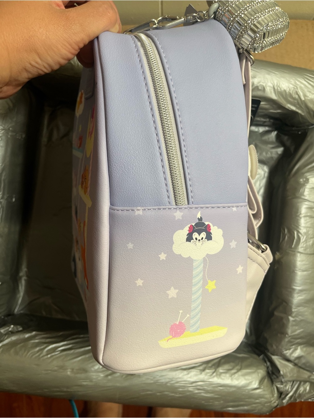 Loungefly Lavender Disney Cat Tree Mini Backpack - Picture 2 of 4